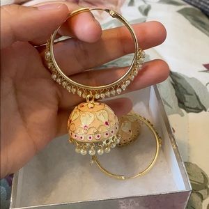 Jewelry - Brand NWT hand painted peach Walia Jhumki Earrings Jewelry - Brand NWT hand painted peach Walia Jhumki Earrings